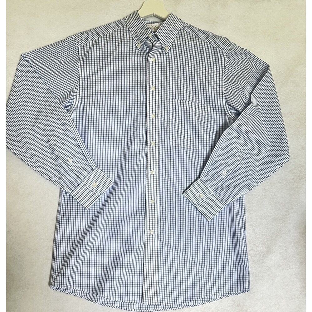 Roundtree & Yorke Gold Label No Iron Long Sleeve Fitted Check Shirt 15 33 M
